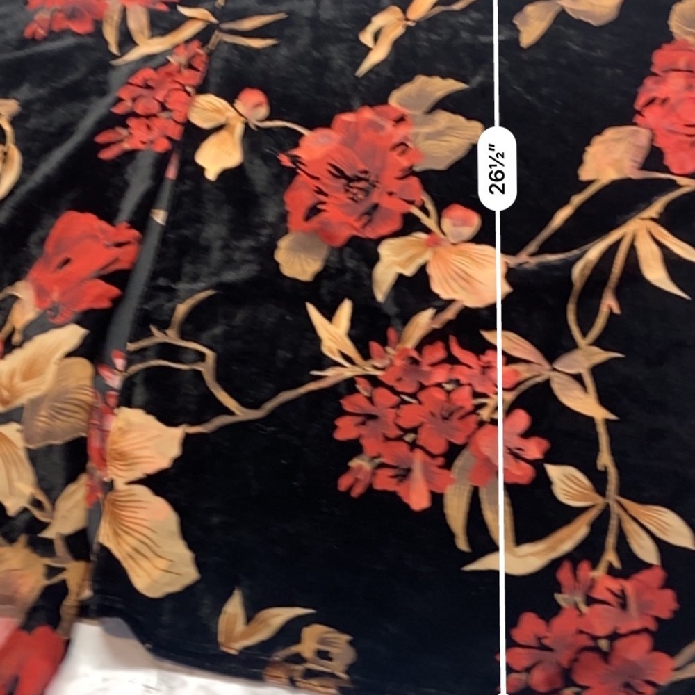 Vintage Black & Red Floral Flowy Bohemian Hippie Kimono One Size - Picture 8 of 16